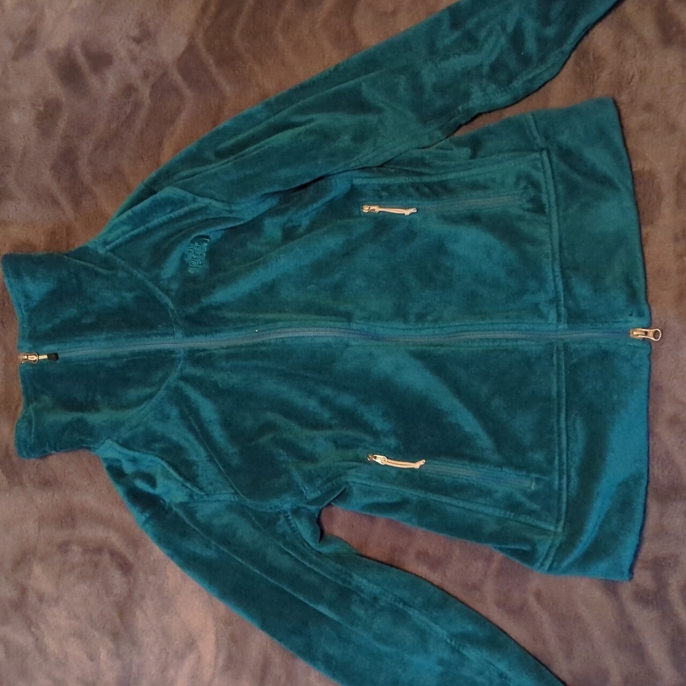 The North Face Teal Fleece Full Zip Jacket Women's Med